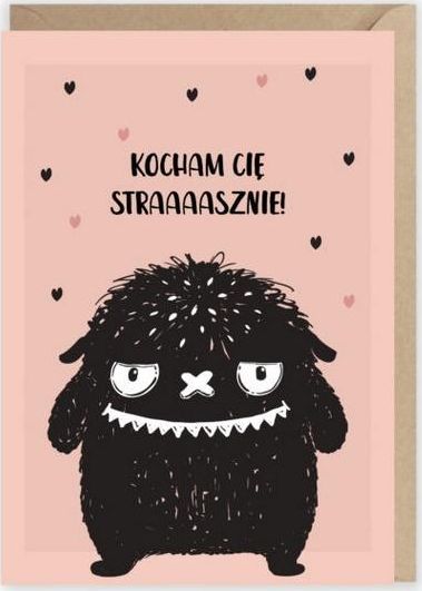 Cardie Kartka okolicznościowa Kocham Cię strasznie K027