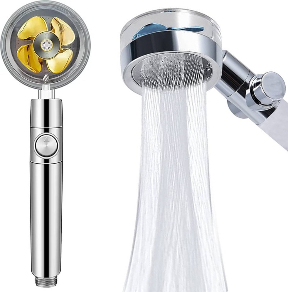 Słuchawka prysznicowa Verk Słuchawka prysznicowa z turbiną filtrem wymiennym wentylatorem prysznic Słuchawka prysznicowa z turbiną filtrem wymiennym w