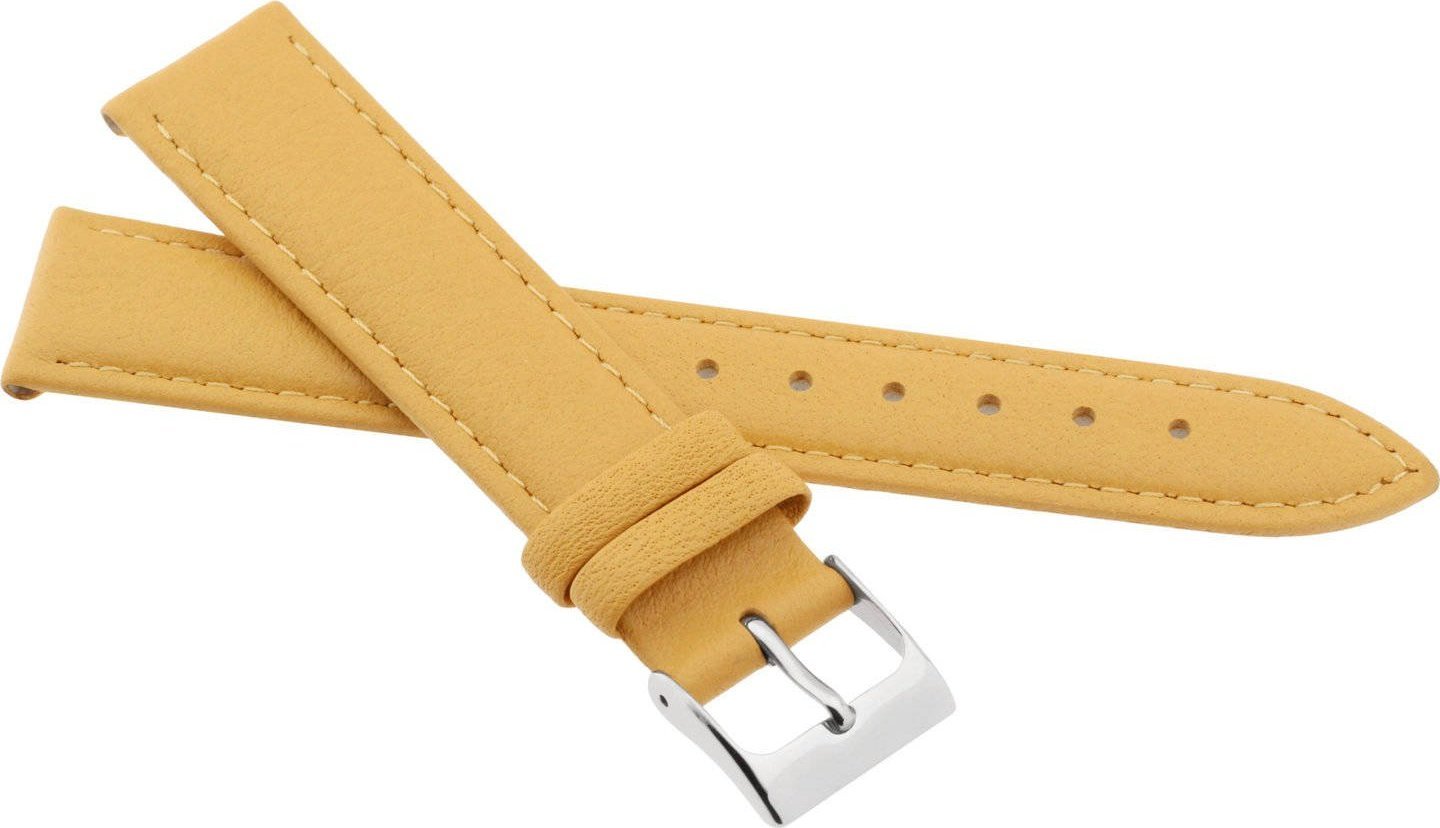 JVD Skórzany pasek do zegarka 18 mm JVD R41427-18 żółty