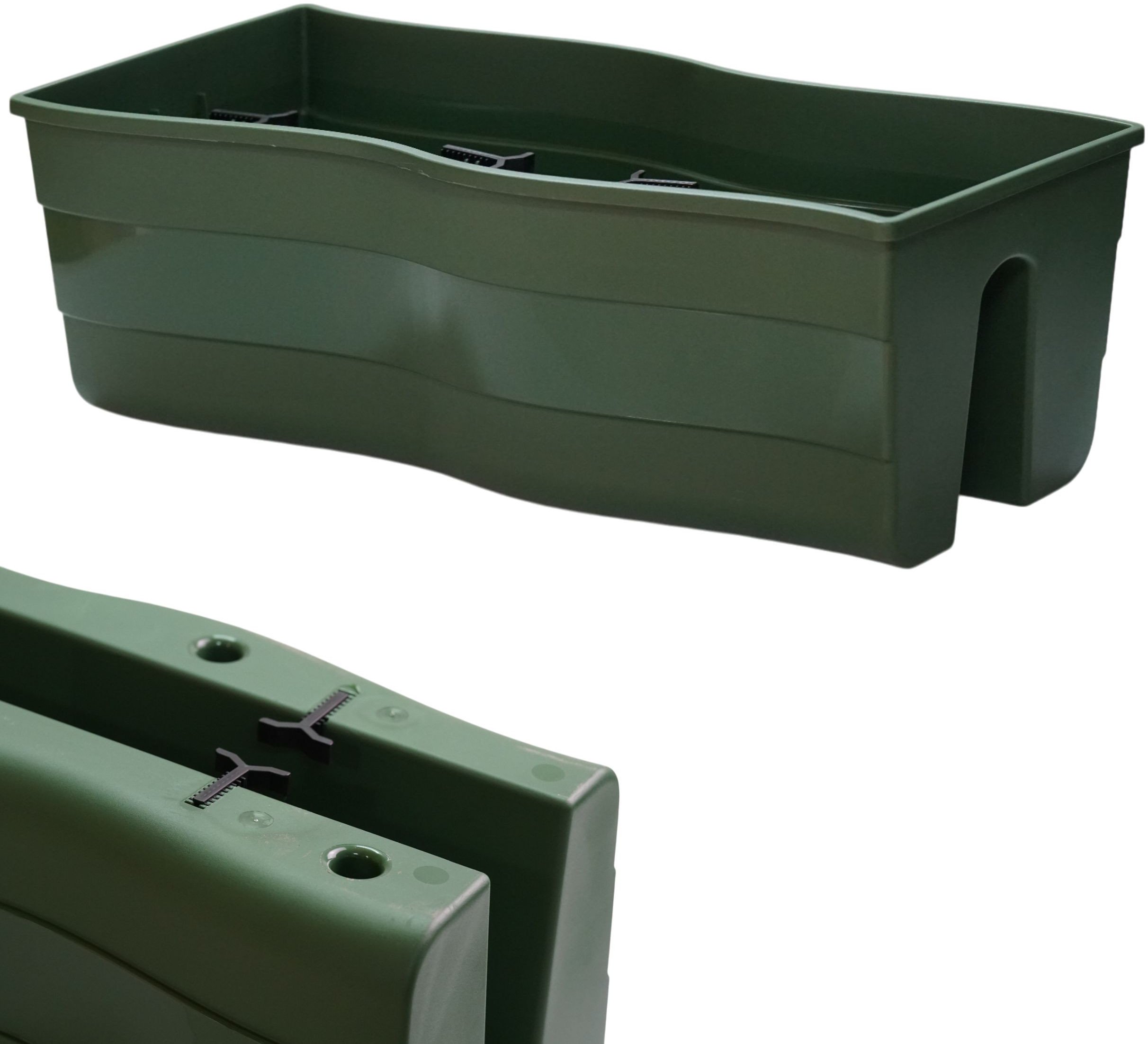 Skrzynka na balustradę Wave 60 Doniczka balkonowa na barierkę