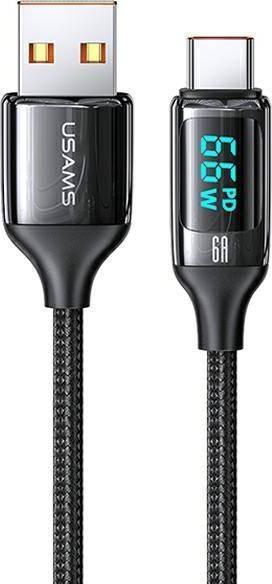 Kabel USB Usams USB-A - USB-C 1.2 m Czarny (6958444975412)