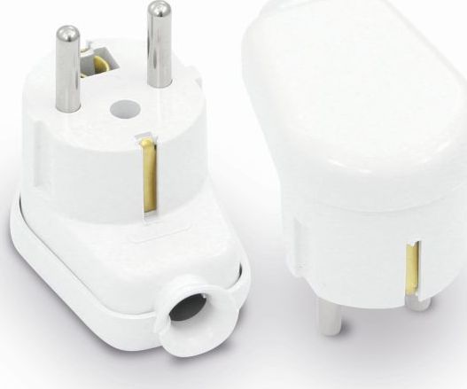 Volteo WTYCZKA KĄTOWA ROZBIERALNA UNI-SCHUKO, 2P+Z, 16A, 250V BIAŁA