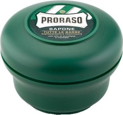 Proraso Proraso Green Mydło do golenia w plastikowym tyglu o działaniu nawilżająco - ochronnym 150 ml