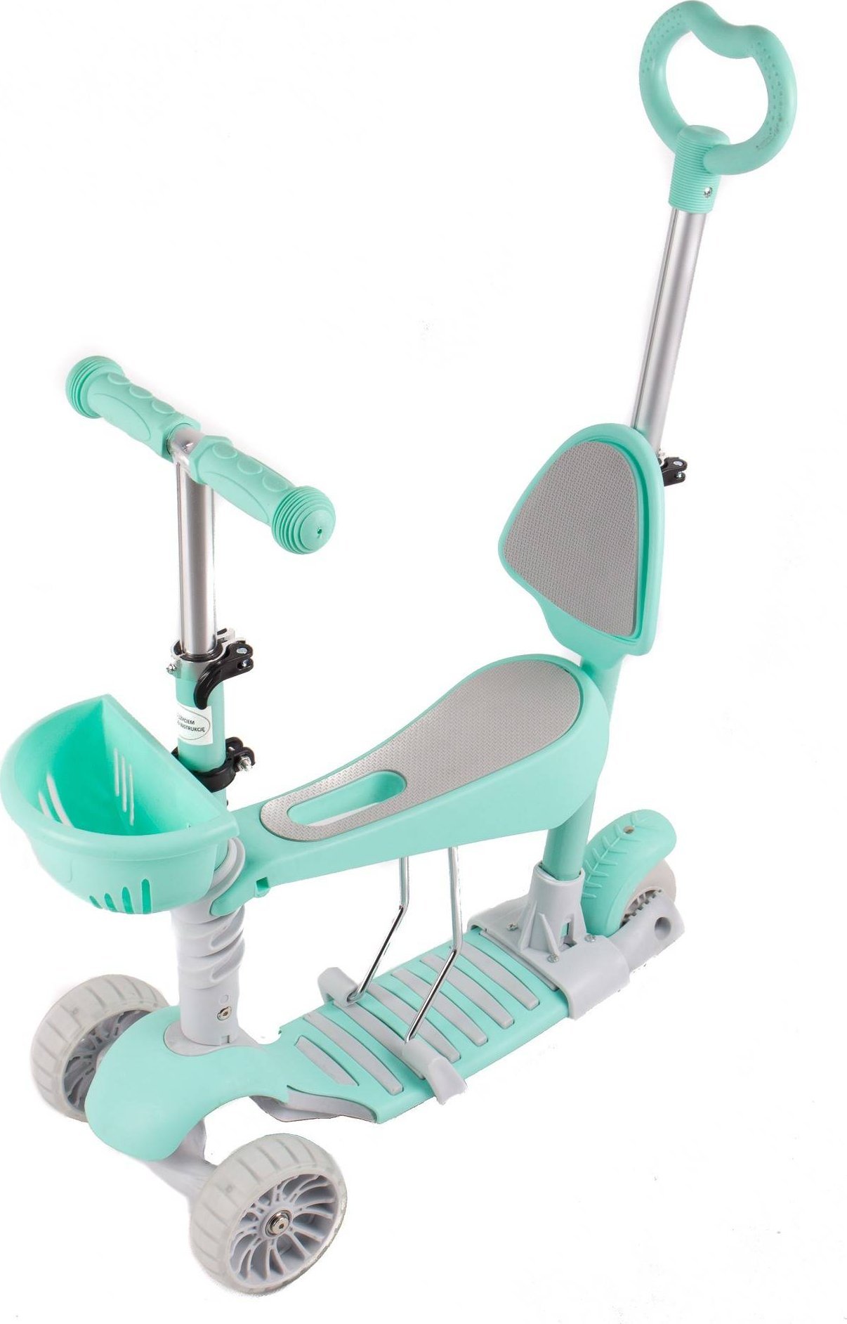 Hulajnoga Vivo Trójkołowa hulajnoga Vivo 3 w 1 + pchacz S00419 mint Uniwersalny