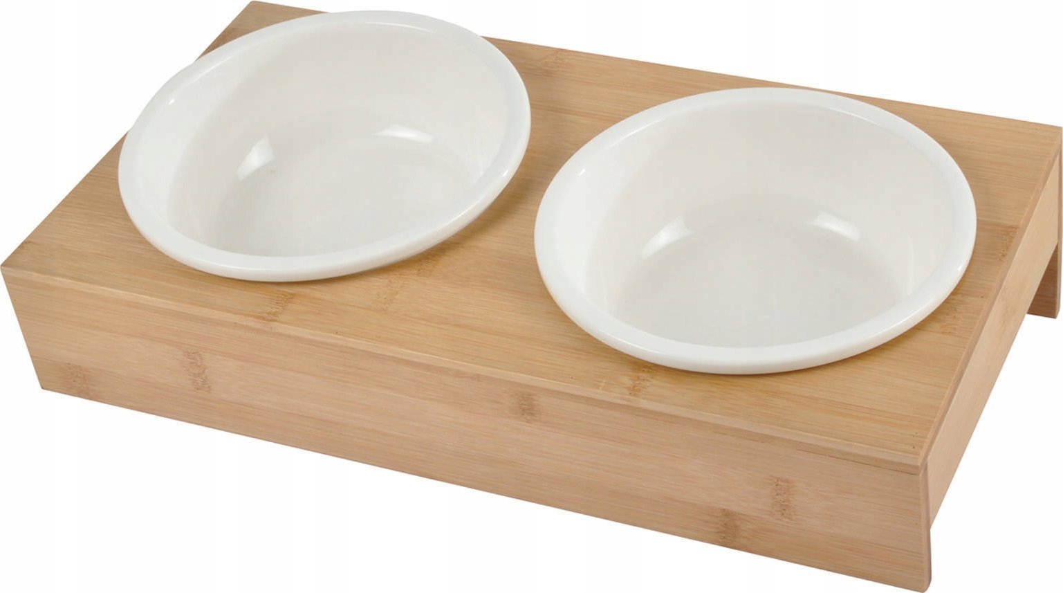 Homea Ceramiczne miski dla psa, Ø 16 cm, na bambusowym stojaku