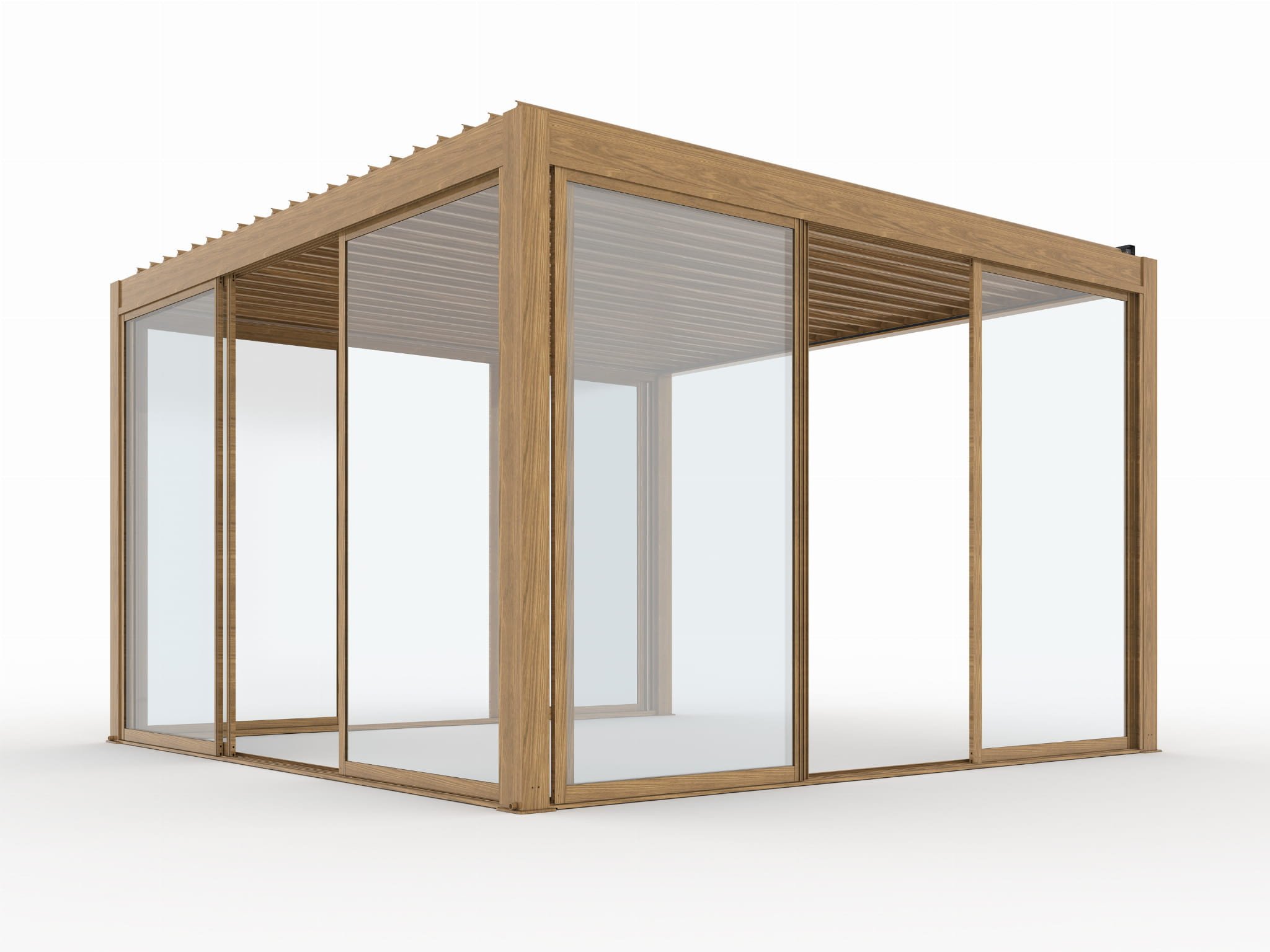 DRZWI PRZESUWNE SZKLANE LUXE 4M 370X238 CM KOLOR DREWNA