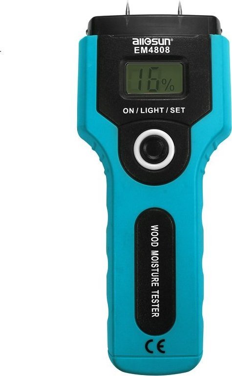 Allsun Miernik wilgotności drewna tektury betonu cegieł wilgotnościomierz