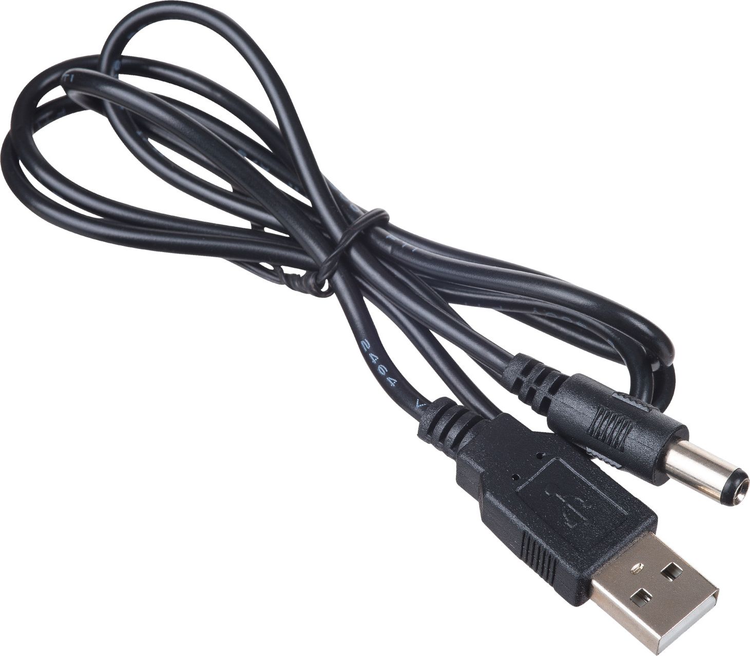 Kabel USB Akyga USB-A - DC 5.5 x 2.5 mm 0.8 m Czarny (AK-DC-04)