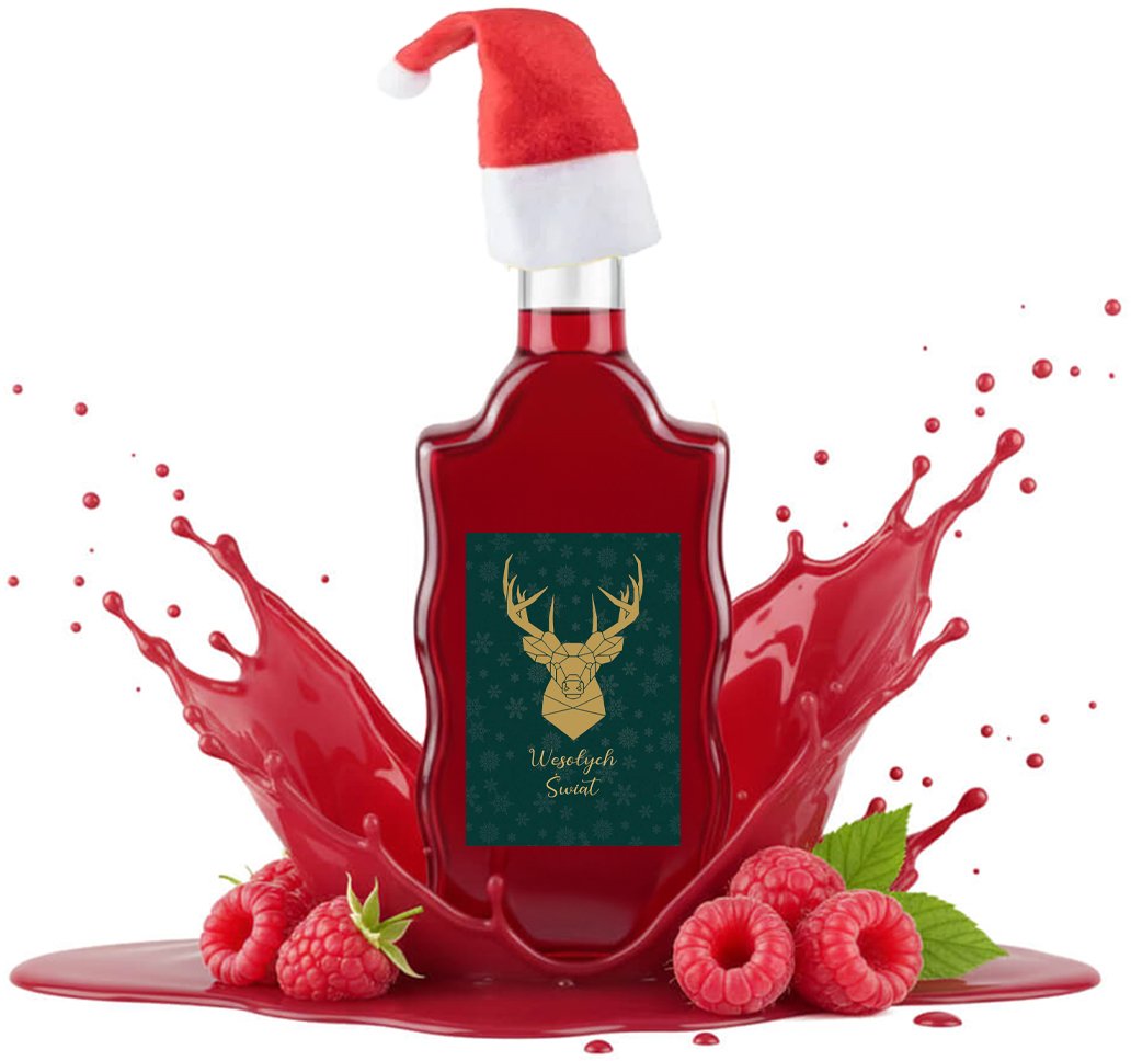 Butelka Na Prezent FALA 500ml Butelki Szklane Na Likier Etykieta + Czapka