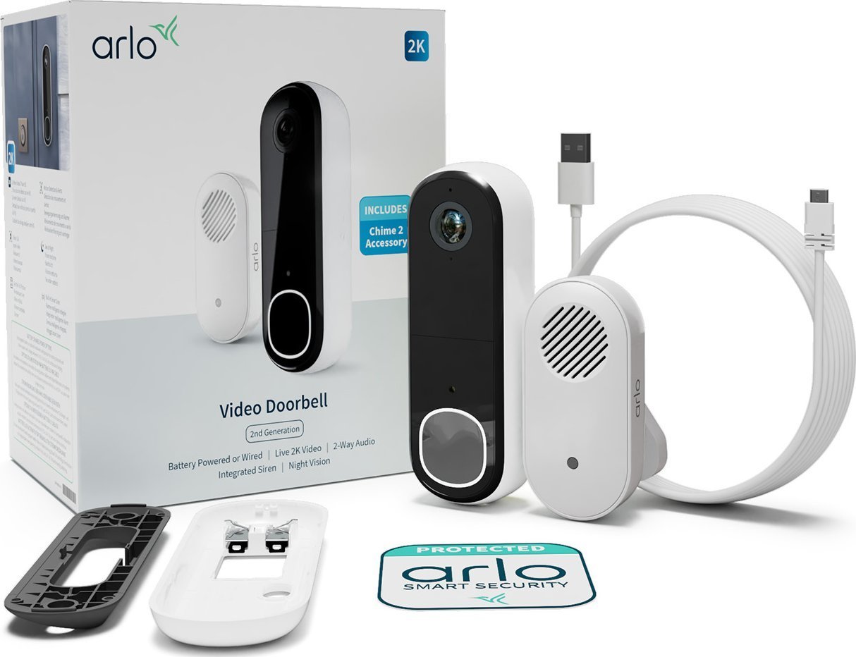 Arlo ARLO ESSENTIAL 2 Video Doorbell 2K With Chime V2 BNDL