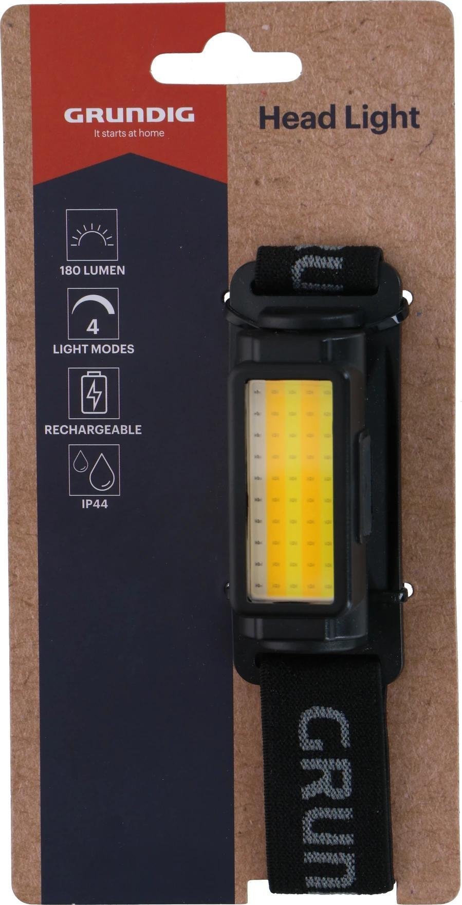 Latarka czołowa Grundig Latarka czołowa LED akumulatorowa 180lm