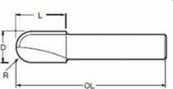 Makita MAKITA FREZ DO ROWKÓW U 8mm R=8 16x18mm