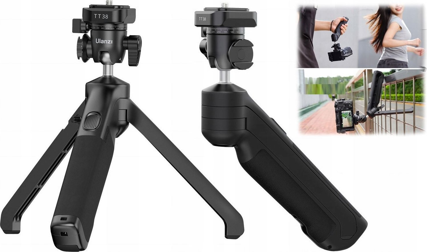 Statyw Ulanzi Statyw Grip Wieszak 3w1 ArcaSwiss Głowica 3D Sanki ISO Ulanzi Aparat Kamera / TT38