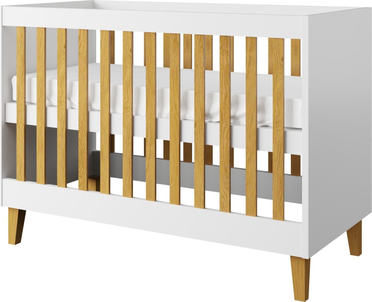 Kocot Kids Łóżeczko dziecięce KUBI 120x60 białe