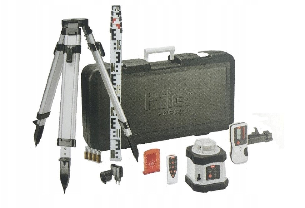 NIWELATOR LASEROWY ROTACYJNY HILE D400 + STATYW + ŁATA