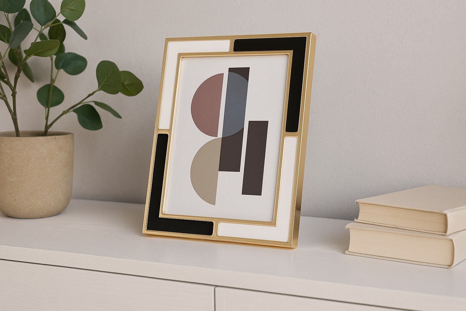 Ramka Ewax Ramka na zdjęcia 14x19 cm gold white-black mała