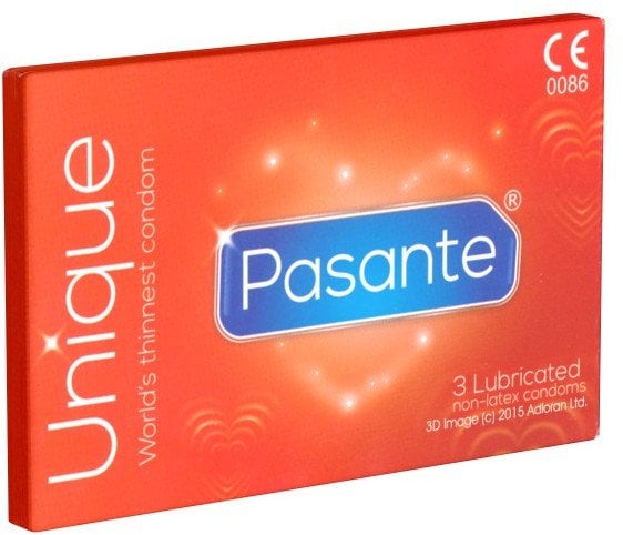PASANTE_Unique ultra cienkie prezerwatywy nie lateksowe dla alergików 3szt