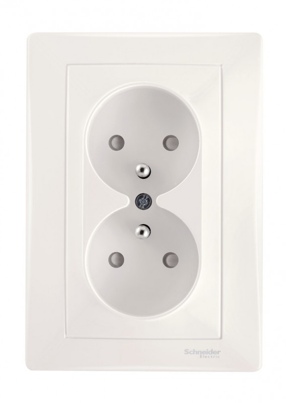 Schneider Electric Gniazdo 2-krotne z/u 16A IP20 kremowe - SDN2800623