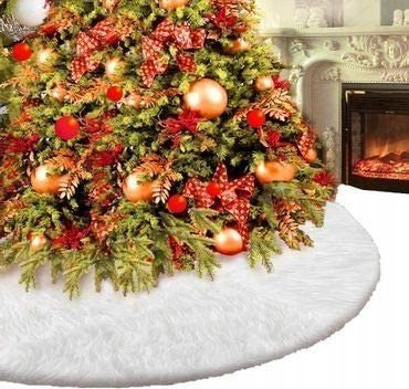 Korbi Osłona pod choinkę Biała