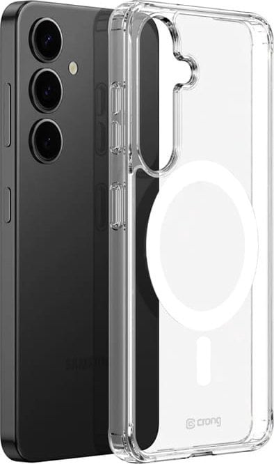 Crong Crystal Shield Magnetic - Etui Samsung Galaxy S25 MagSafe (przezroczysty)