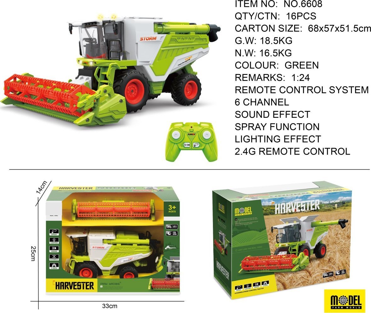 Kombajn R/C 1:24 Zielony