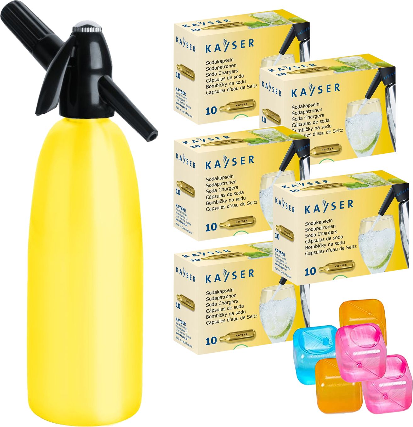 Saturator Art Quick Soda + 50 naboi CO2 Żółty