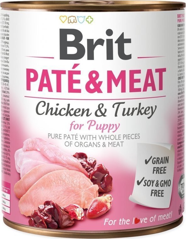 Brit BRIT PAT&MEAT CHICKEN&TURKEY FOR PUPPY 6x800g