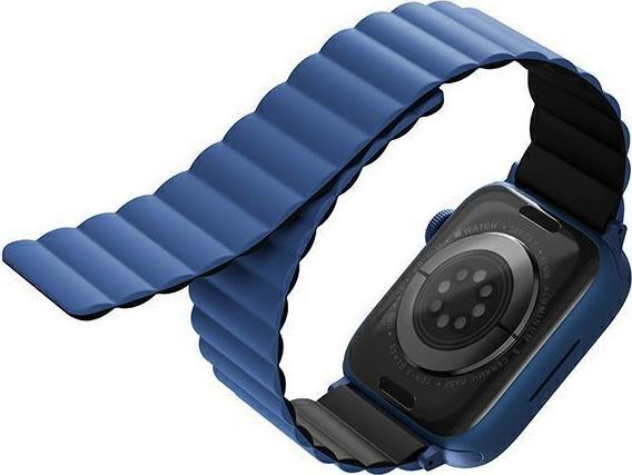 Uniq UNIQ pasek Revix Apple Watch Series 4/5/6/7/SE 44/45mm. Reversible Magnetic czarny-niebieski/black-blue