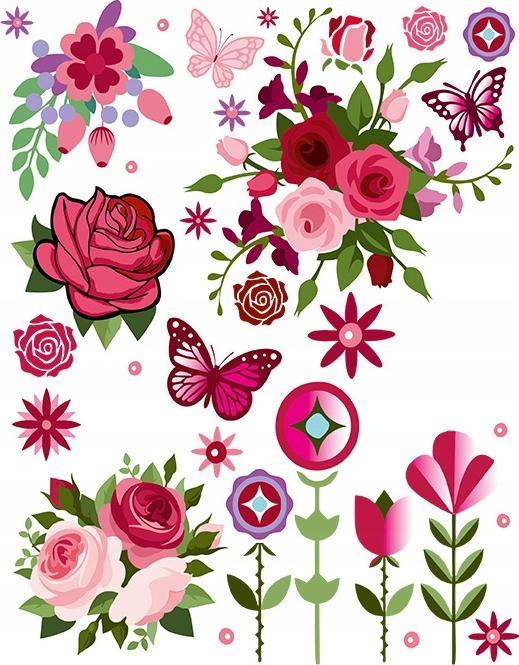 Naplamki Naprasowanki na ubrania 20 x 30 cm Flowers