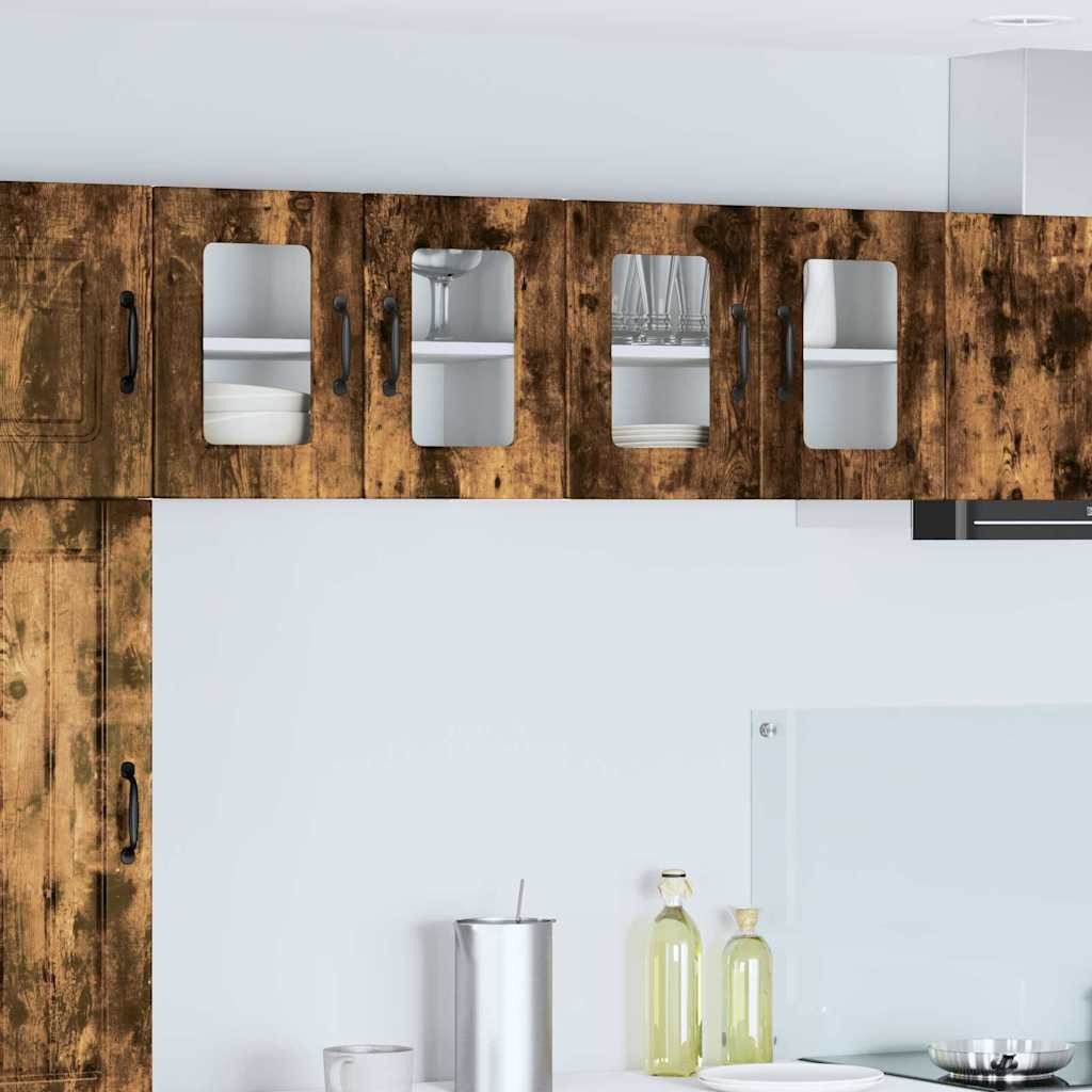 vidaXL Szafka kuchenna wisząca 2 pcs dąb wędzony 60 x 31 x 40 cm