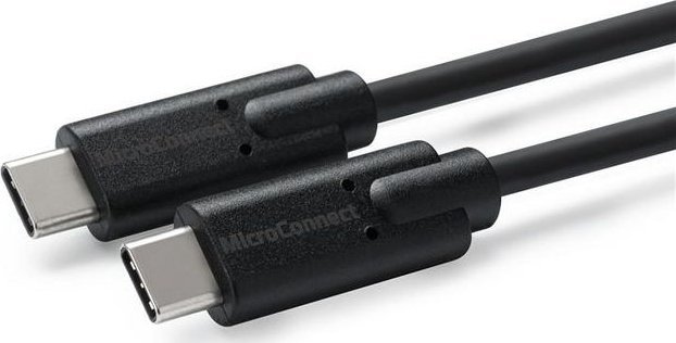 Kabel USB MicroConnect USB-C - USB-C 0.25 m Czarny (USB3.2CC0.25)
