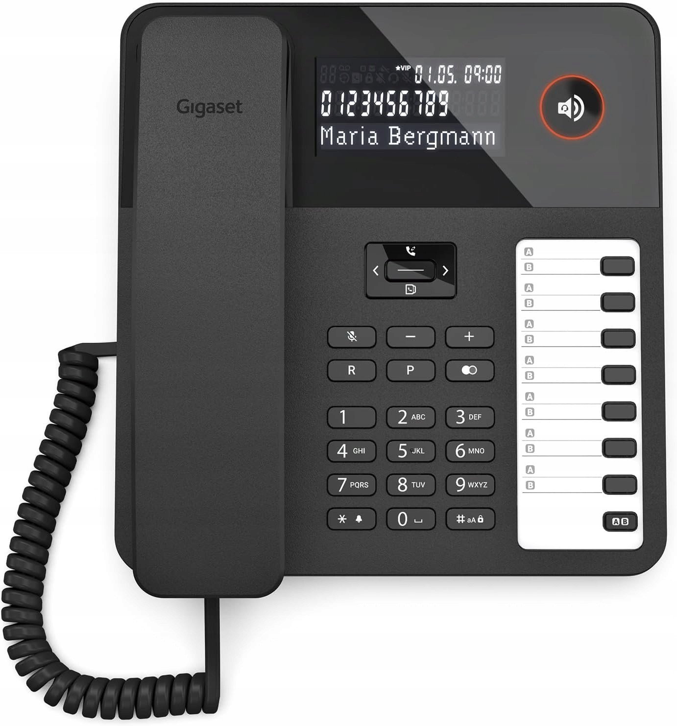 Telefon przewodowy Desk600 Czarny