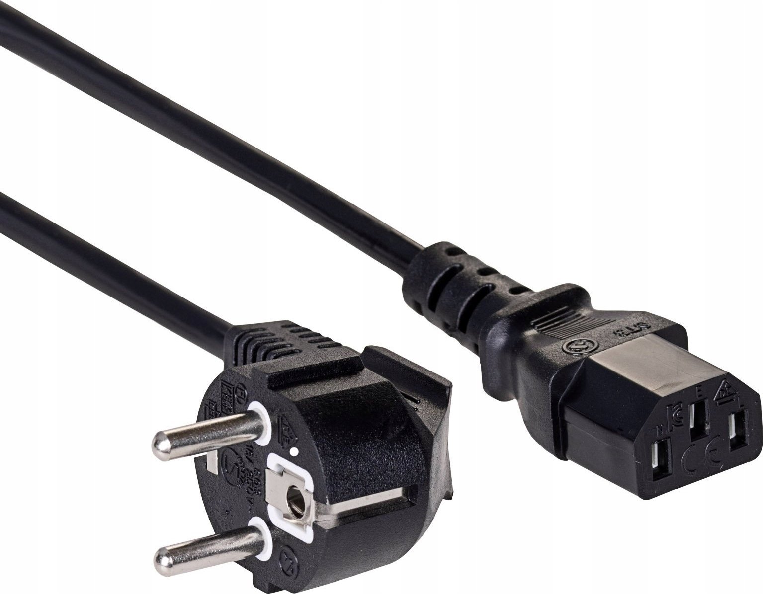 Kabel zasilający Akyga Kabel zasilający Akyga AK-PC-08C CU CEE 7/7 / IEC C13 10m