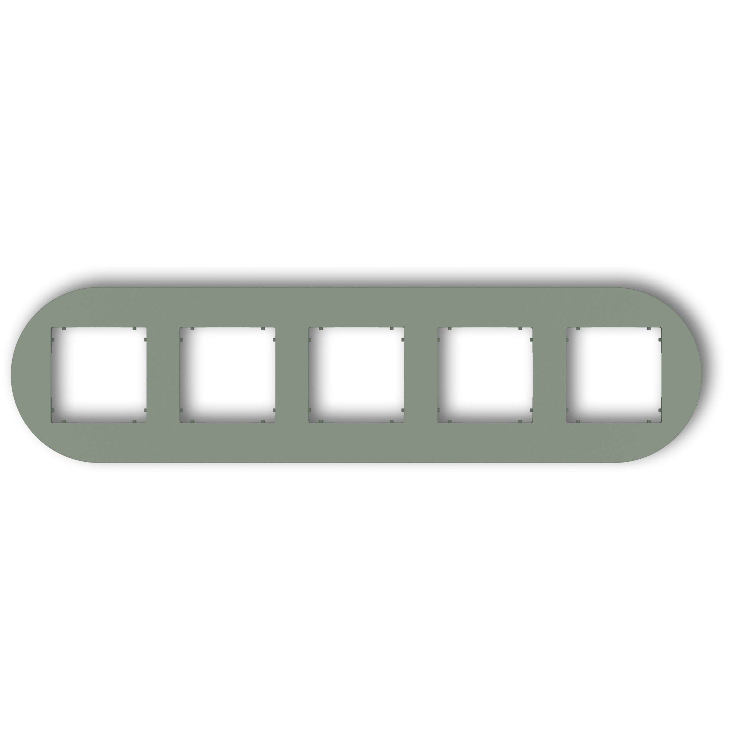 MINI Ramka uniwersalna pięciokrotna okrągła z tworzywa szałwiowy 61MRTO-5