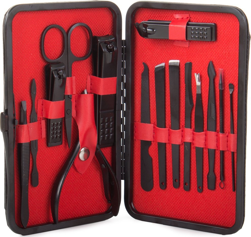 Verk Zestaw manicure cążki nożyczki paznokci 16el etui Zestaw manicure cążki nożyczki paznokci 16el etui