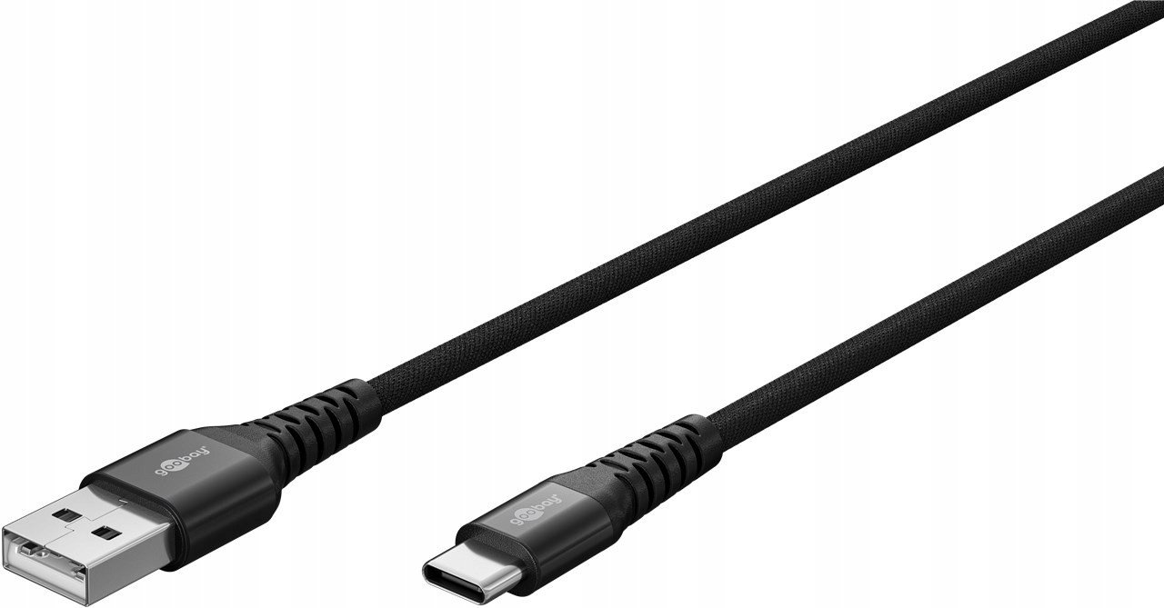 Kabel USB Goobay USB-A - USB-C 0.5 m Czarny (RB74525)