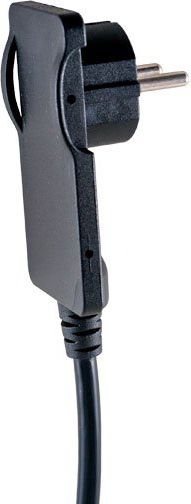 Orno Wtyczka płaska kątowa 2P 16A 250V z przewodem 1,5m, czarna (OR-AE-1312/B)