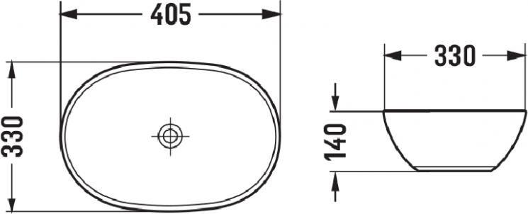 Umywalka Mexen Mexen Elza umywalka nablatowa 40 x 33 cm, biała kamień - 21014091