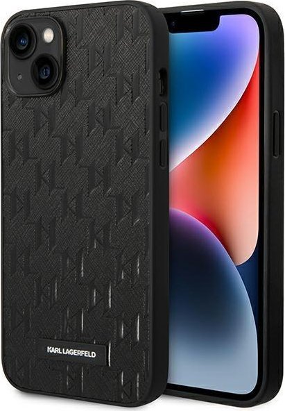 Karl Lagerfeld Etui do iPhone 14 Plus 6,7" hardcase czarny/black Saffiano Mono Metal Logo