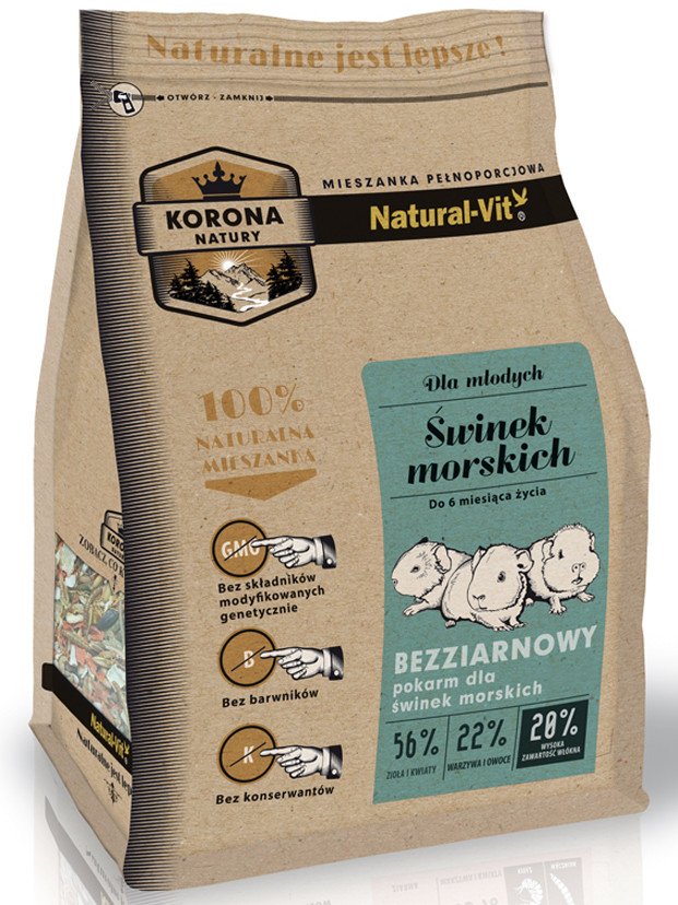 KORONA NATURY Natural-Vit pokarm dla świnki morskiej junior 750g