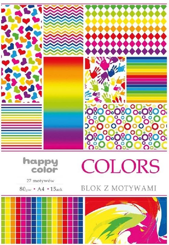 Happy Color Blok A4/10 z motywami Colors HAPPY COLOR