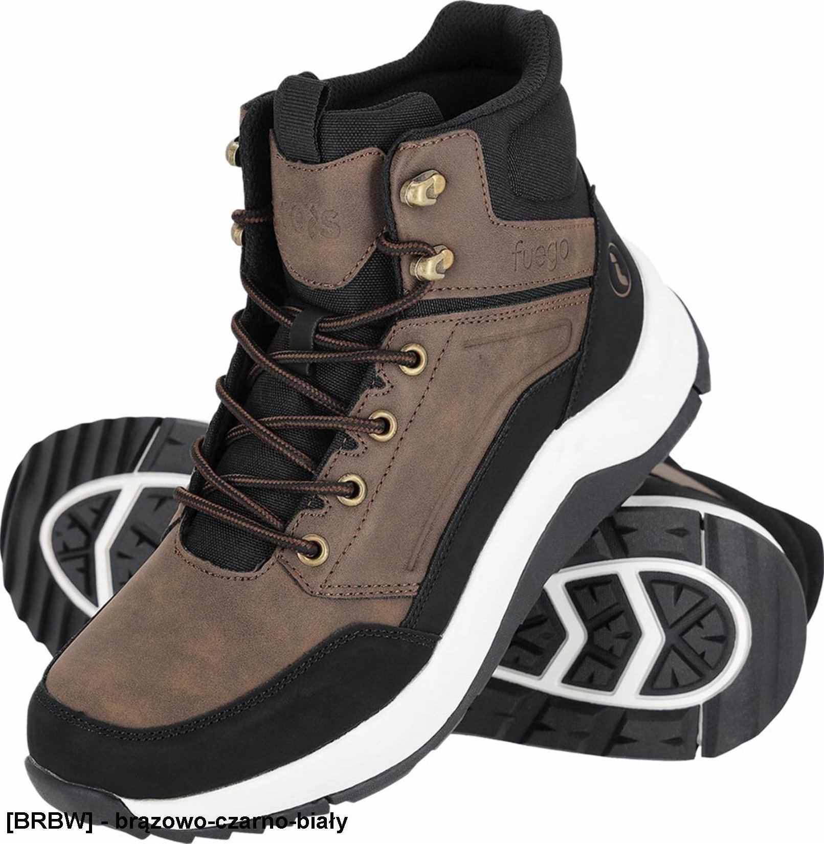 Buty trekkingowe męskie Reis BFUEGO - Lekkie i wygodne trzewiki męskie wykonane z PU w połączeniu z tkaniną Oxford Podeszwa wykonana z TPR 43