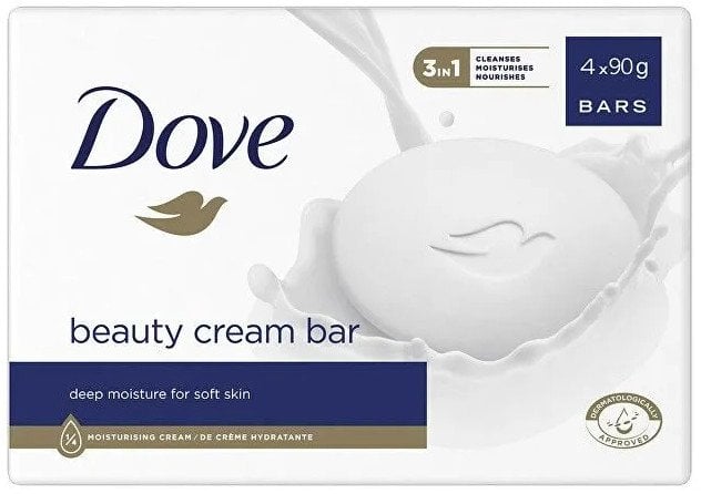 Dove Dove, Beauty, Kremowe mydło, 4x 90g