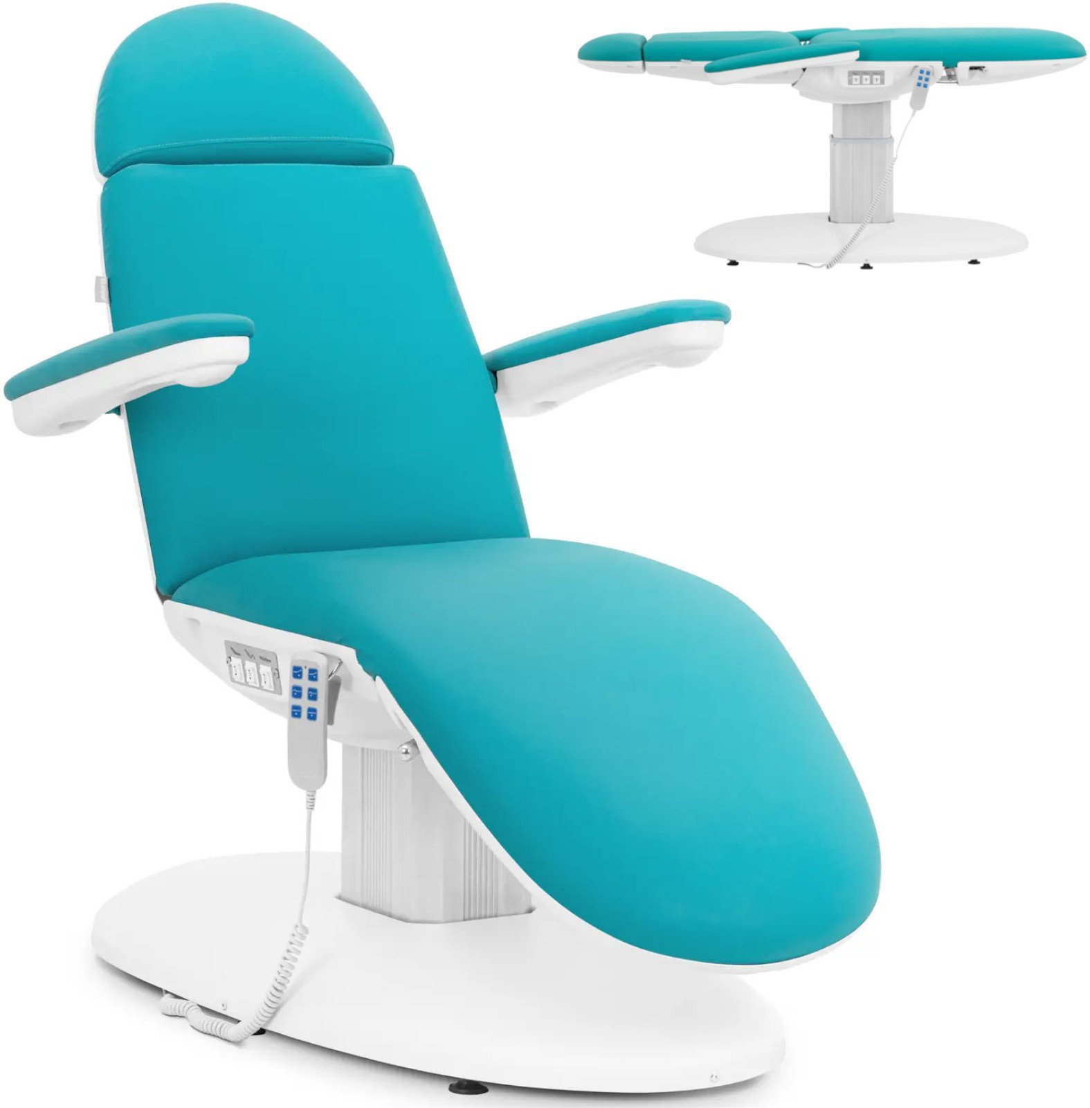 Fotel kosmetyczny do masażu tatuażu elektryczny TIVOLI - niebieski Fotel kosmetyczny do masażu tatuażu elektryczny TIVOLI - niebieski