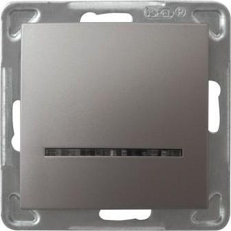 Ospel Łącznik pojedynczy Impresja z podświetleniem tytan (ŁP-1YS/m/23)