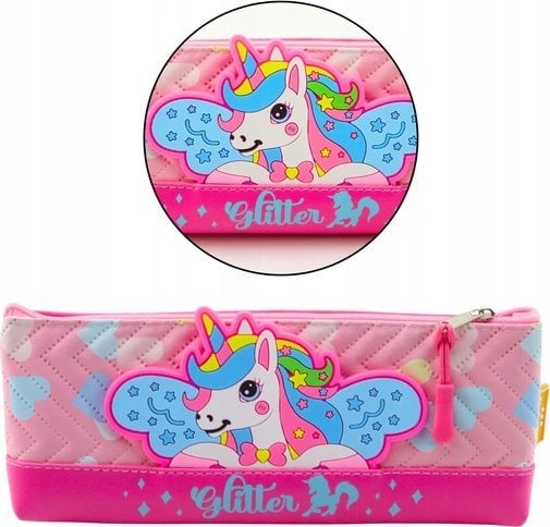 Piórnik Przybornik Szkolny z Jednorożcem Różowy 20 x 8,5cm