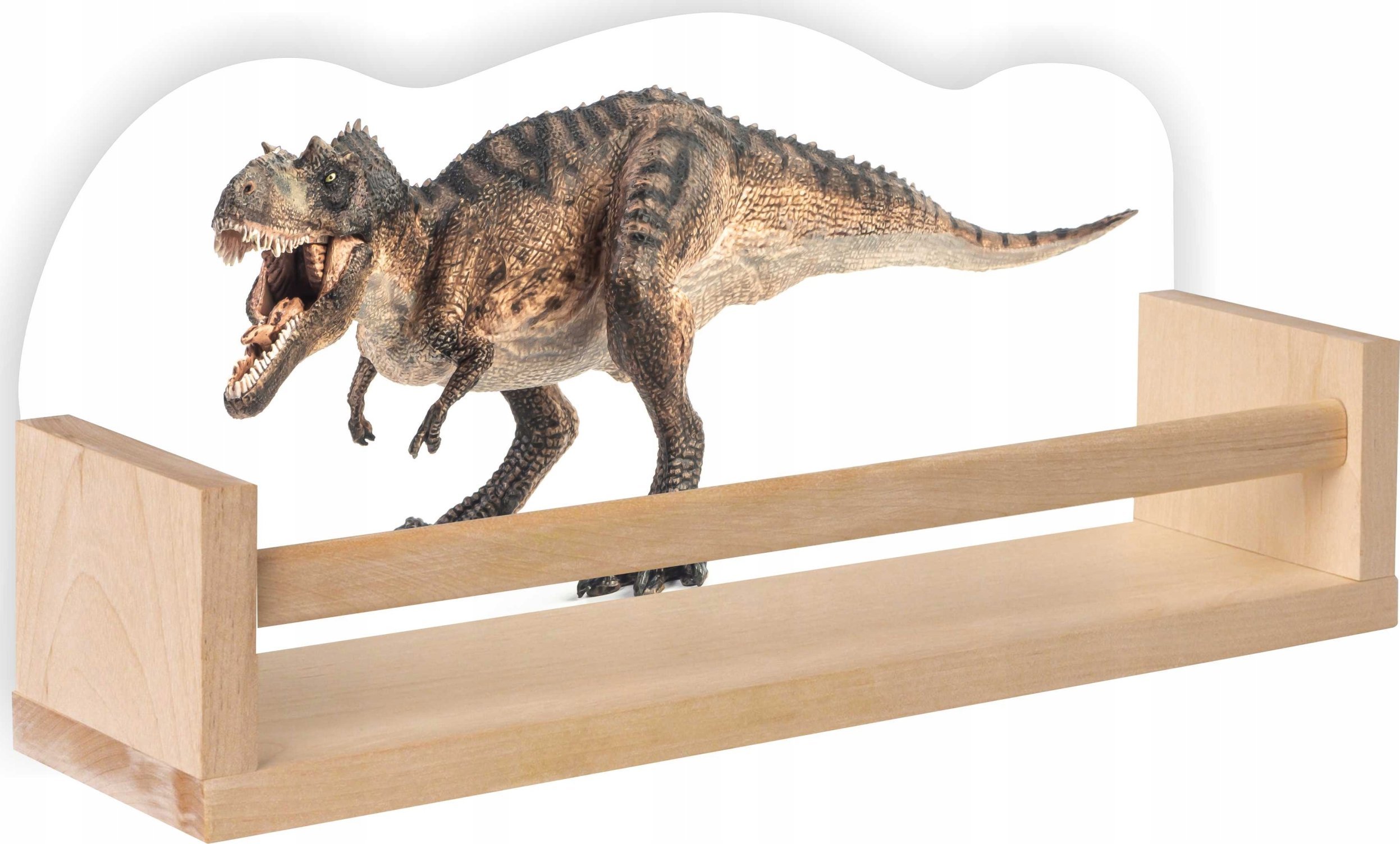 Półka drewniana T-REX DINOZAUR dinuś na prezent 02