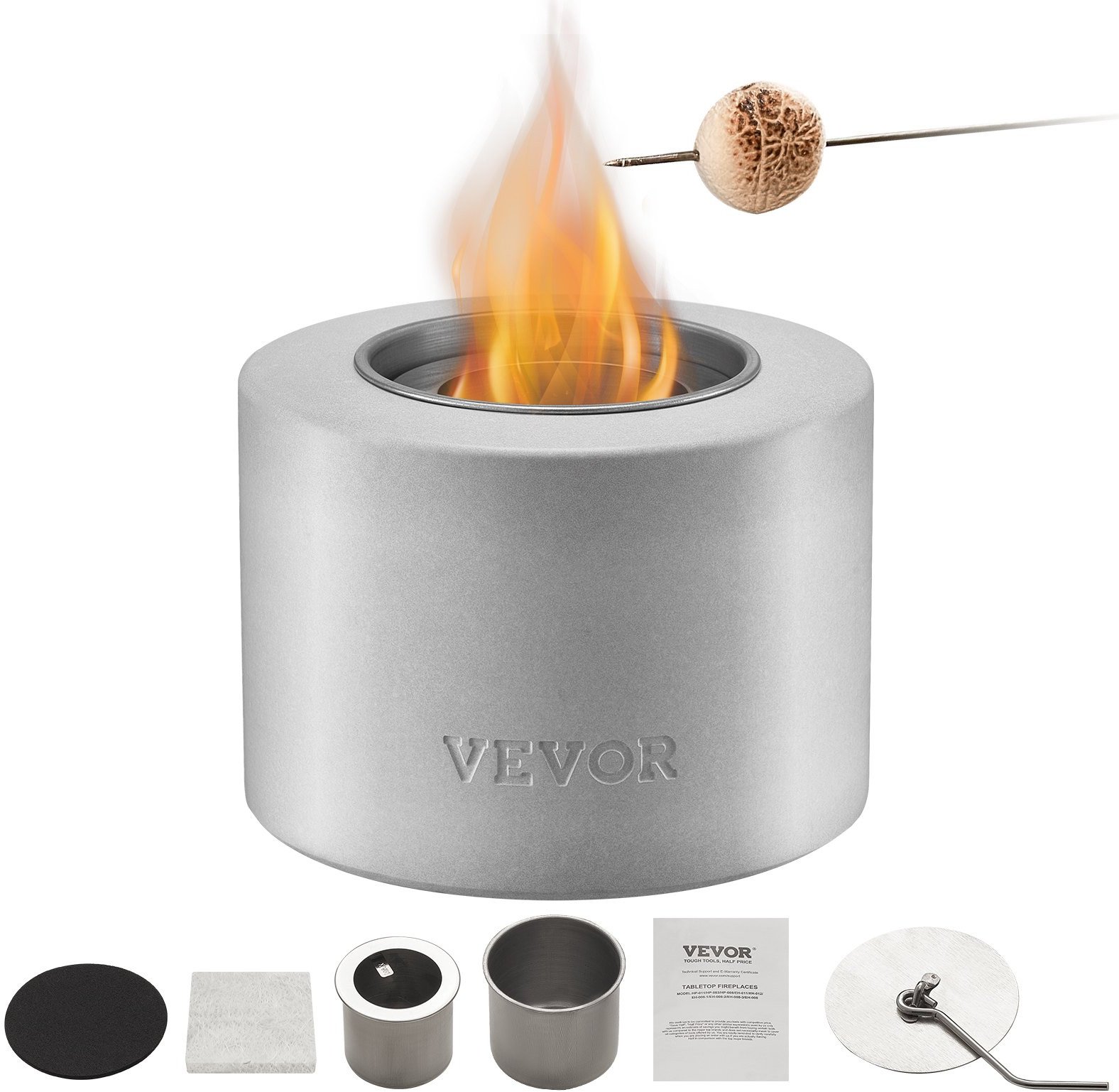 Biokominek kominek wolnostojący na taras stół ogrodowy stojący z betonu