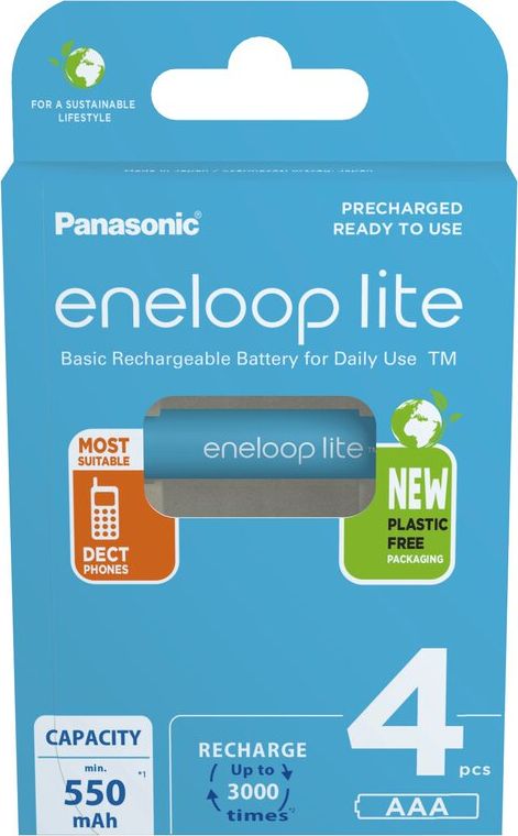 Panasonic Akumulator Lite AAA / R03 550mAh 4 szt.