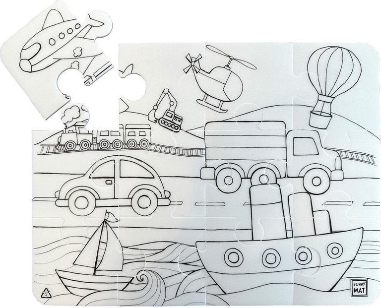 Puzzle Pojazdy Funny Mat STRIGO